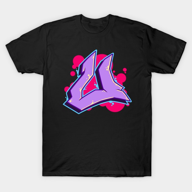 Letter U - Graffiti Street Art Style T-Shirt by CreativeOpus